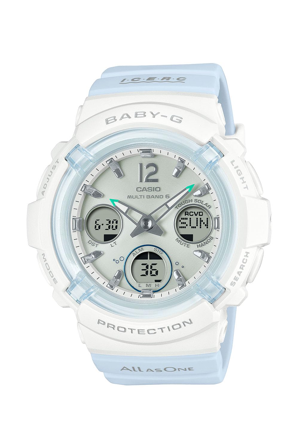 

Часы Casio Love Sea и коллаборация ICERC Japan, Солнечные, Синие, Baby-G, Земля, Модель, Радиоуправляемые часы, BGA-2800K-7AJR, Женские, белый