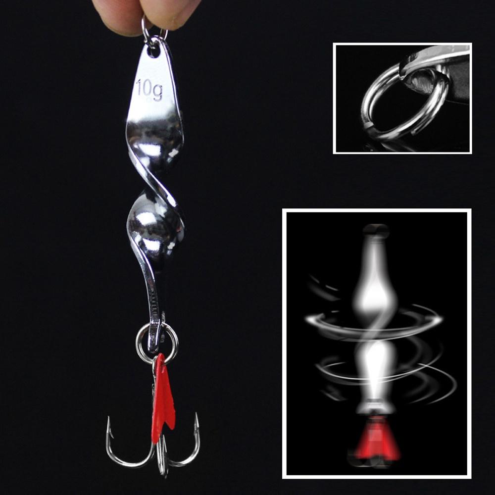 10Pcs 360 Degree Rotation Metal Spinner Hard Bait Spoon Fishing Lures Long Shot Trout Sequins Artificial Baits for Fish 10g 14g 21g 28g