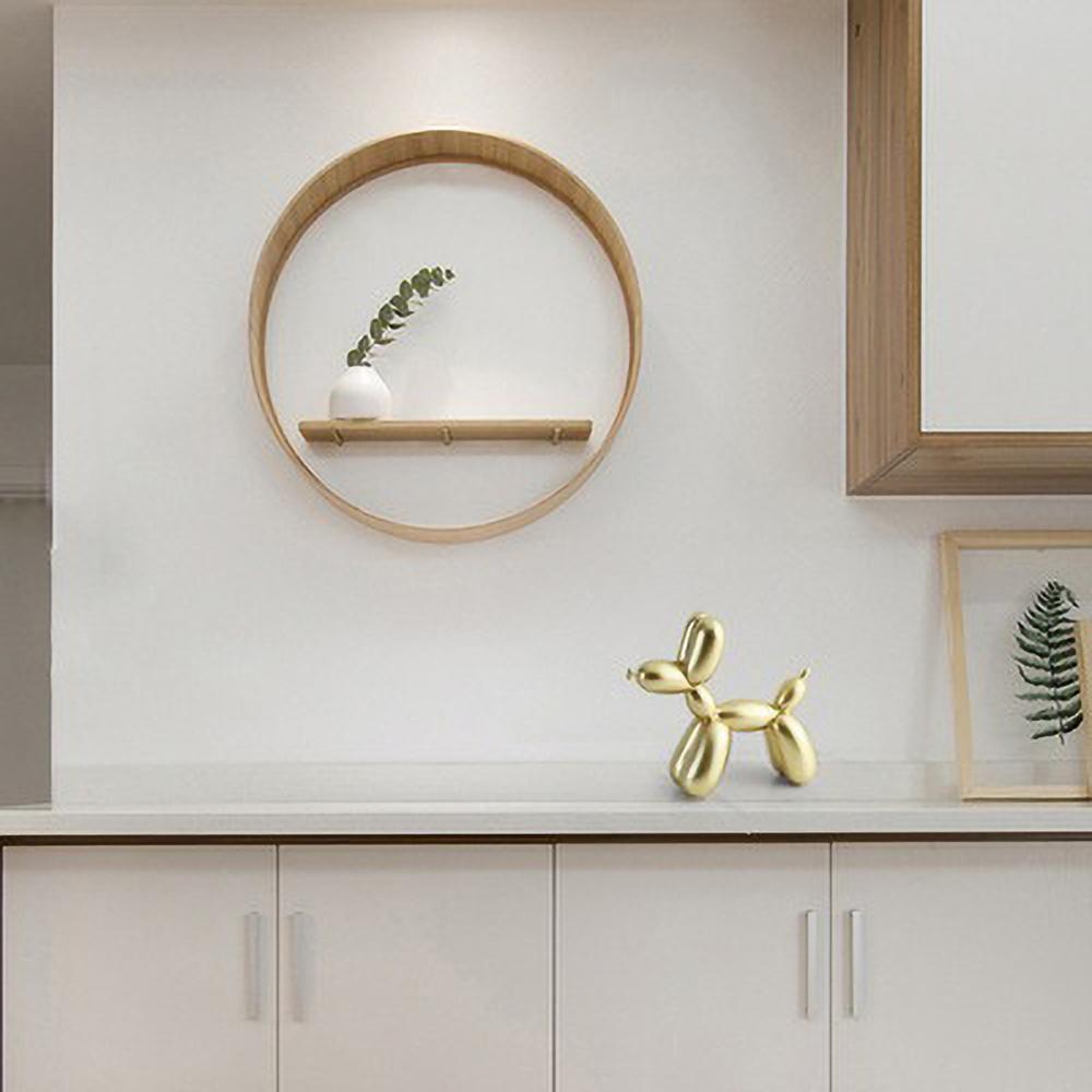 Hand-Painted Balloon Dog Resin Sculpture - Jeff Koons Style Animal Figurine, Modern Desk Art Decor for Office & Collections