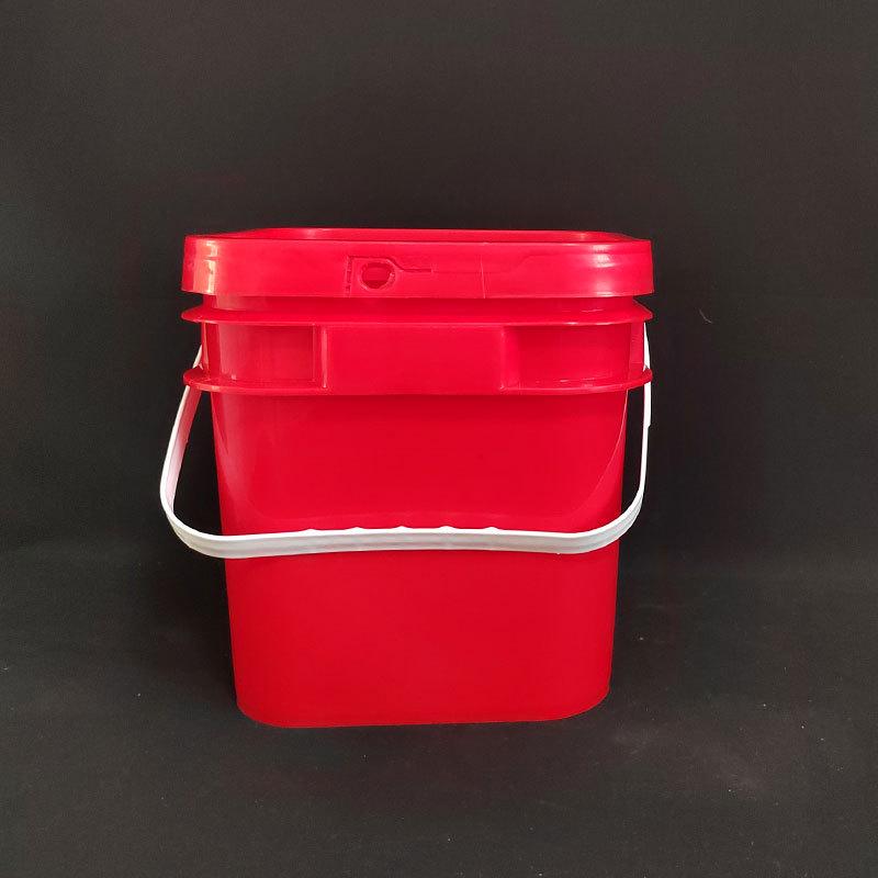 5L Thickened Square Plastic Bucket with Lid for Laundry Detergent, Salt, Pet Food, or Powders (Holds 5kg)