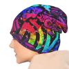 Graffiti Slouchy Beanie Hats for Men Women American Comic Collection Pop Art Skull Print Caps Autumn Winter Warm Knit Hat