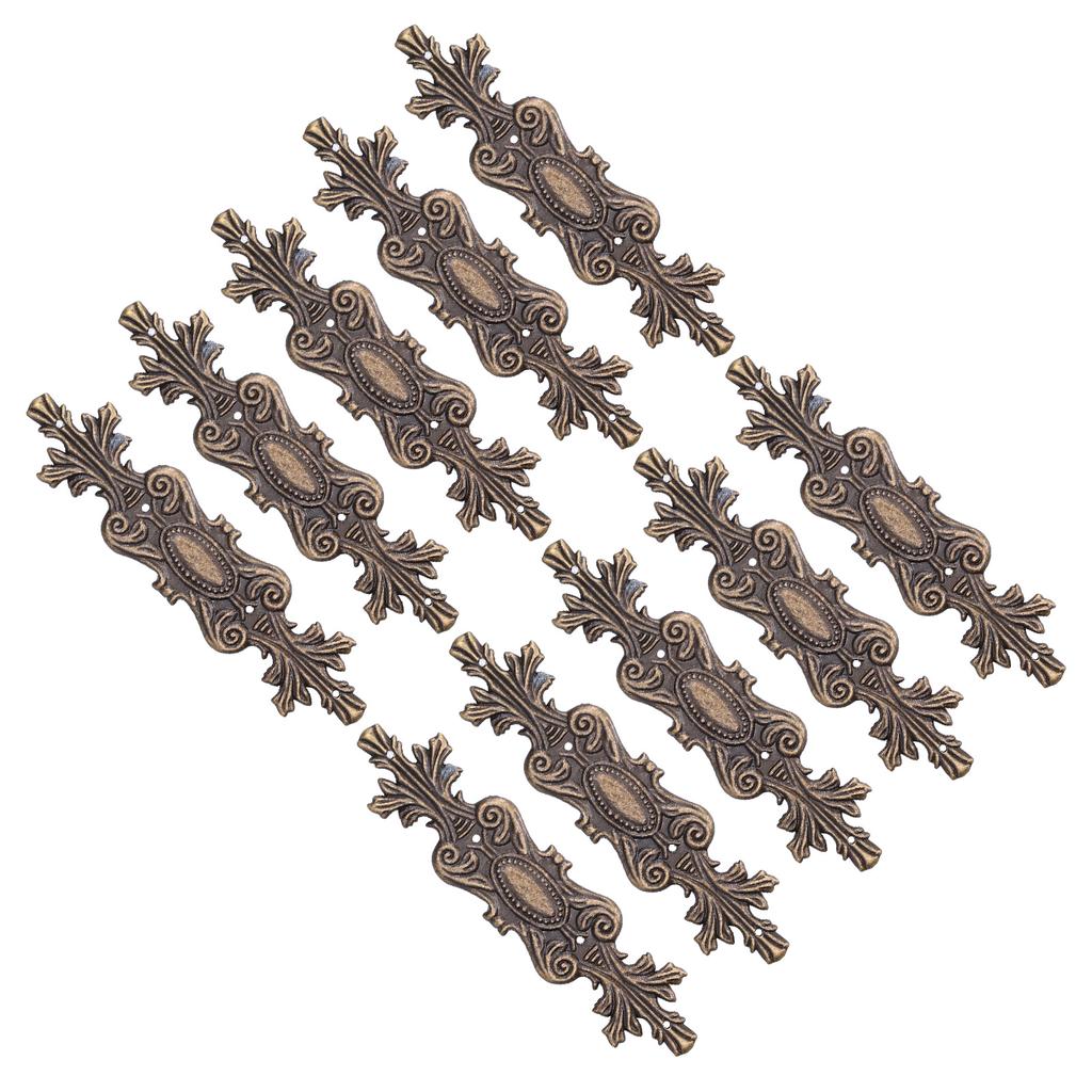 10pcs Corner Covers Vintage Exquisite Alloy Corner Protector with Screws for Wooden Case Book Scrapbook Photo Album