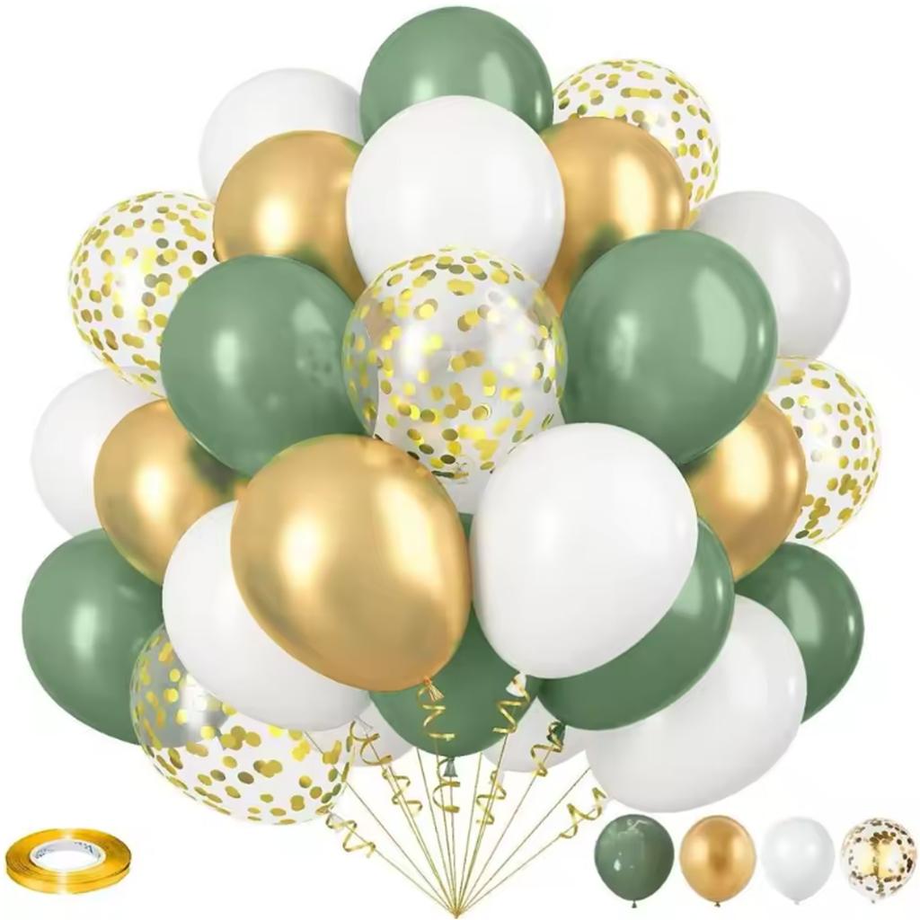35 Stück Rosa, Grüne und Lila Luftballons Valentinstag Geburtstag Hochzeit Dekoration Jahrestag Geschlechtsenthüllung Bögen Set