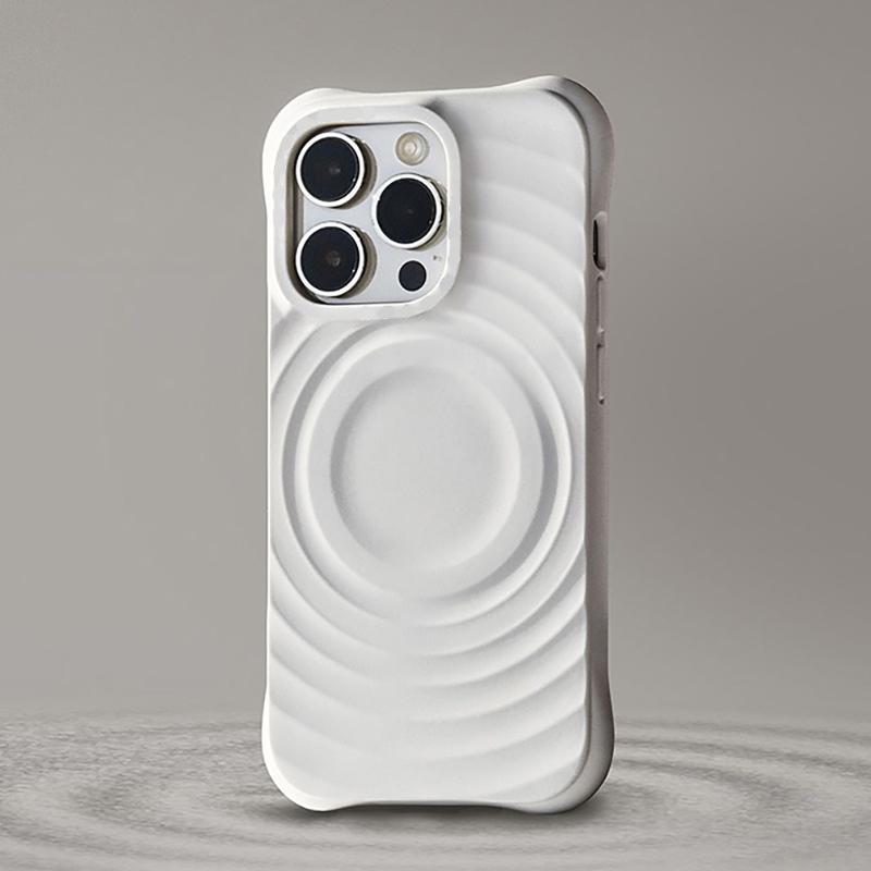 Ripple Liquid Silicon For Magsafe Wireless Charge Magnetic Case for iPhone 15 14 Plus 13 12 Pro Max Soft Shockproof Cover
