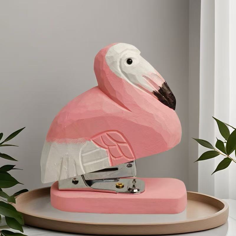 Wooden Craft Duck Paperclip Holder With Creative Decor For Home Office And Gift