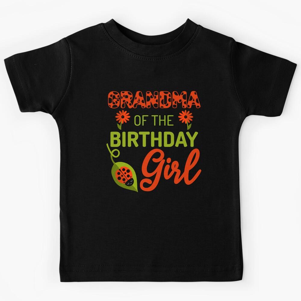 Ladybug Birthday Grandma of the Birthday Bday Girl Matching Kids T-Shirt 170