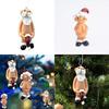 Naked Santa Naughty Christmas Ornament Acrylic Cartoon Tree Decoration For Festive Cheer