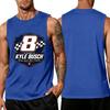 Men Sleeveless Tank Top Racing Graphic Print Muscle Fit Casual Summer Shirt Lightweight Breathable Fabric