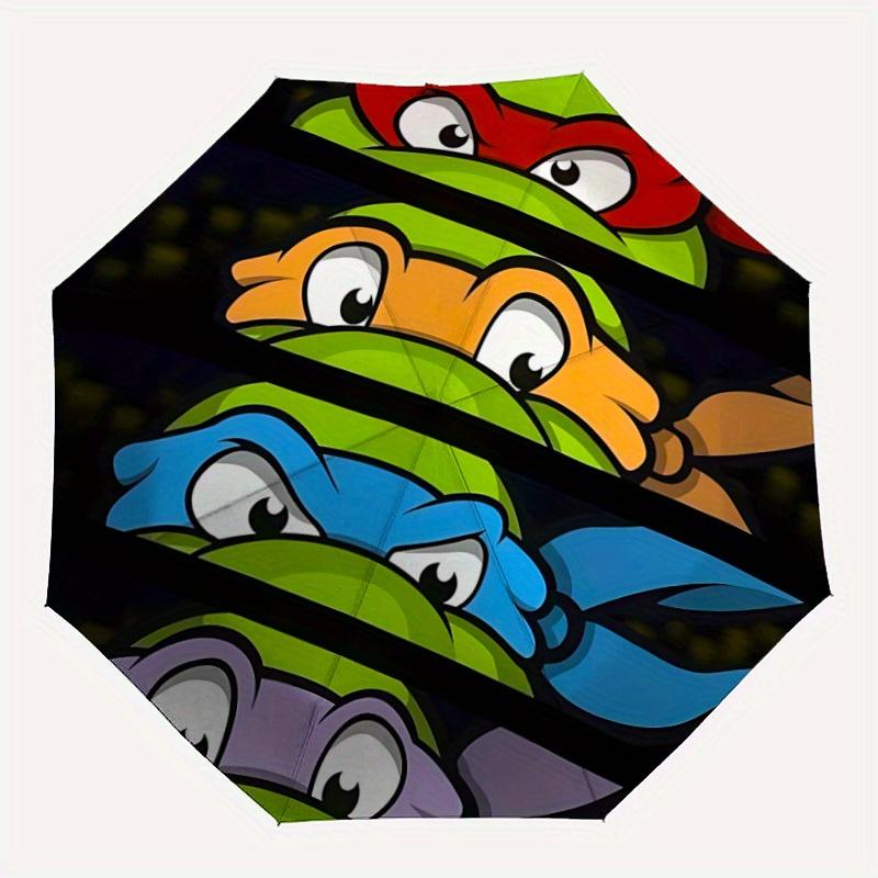 

1pc Turtles Automatic Umbrella - 8-Rib Foldable Design, Outdoor Adventures, and Family Celebrations, Durable Canopy Material y250827109