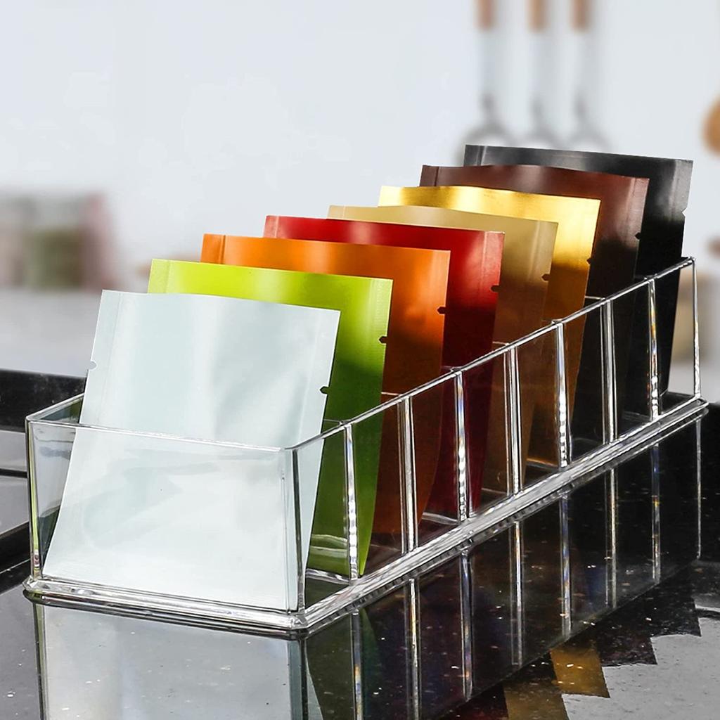 2PCS 8 Compartments Eyeshadow Makeup Organiser Removable Clear Acrylic Cosmetic Storage Box Rawer for Dresser Washbasin Bathroom