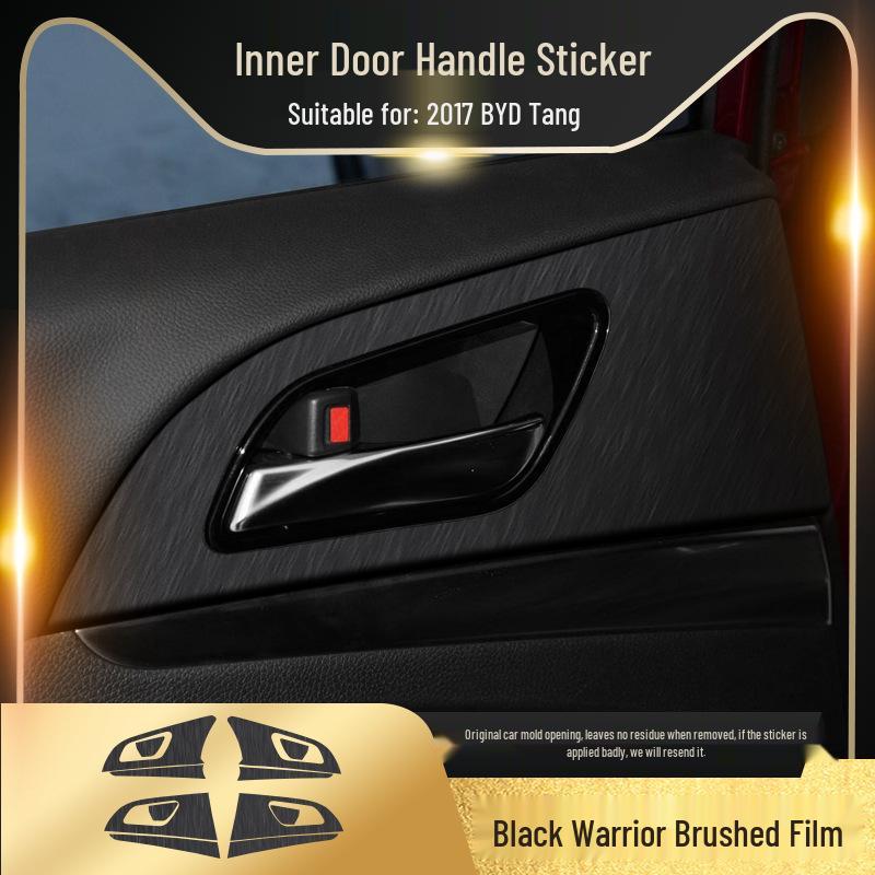 Black Warrior Gebürsteter Autoaufkleber für 17-21 BYD Tang Innenraum Mittelkonsolen Dekoration