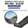 1pc Mountain Bike Folding Rearview Mirror Adjustable Handlebar Reflector End Mirror View Convex Bar Alloy Rear Aluminum