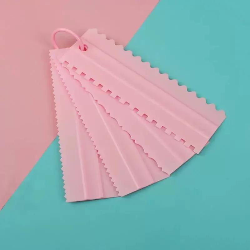 4pcs/set cream scraper PP Cream Smoother Pastry Icing Combs Spatulas DIY Baking Tools bakery accessories Cake Decorating Comb