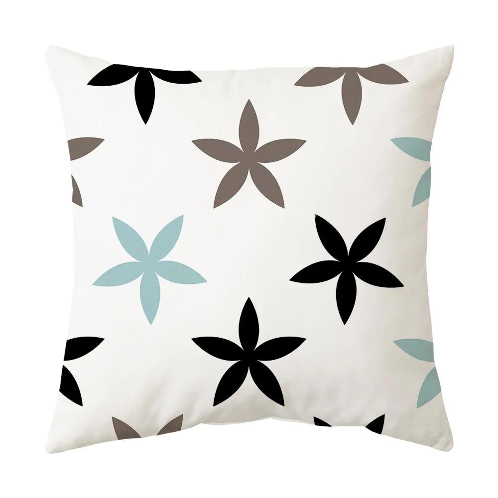 Büro Wohnzimmer Zuhause Kissenbezug Blau Geometrisch Einfaches Muster Kissenbezug Auto Ornamente