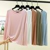 Summer Women's Batwing Long Sleeve T-Shirt Thin O Neck Loose Fit Tshirts Air Conditioner Shirt Casual Sun Protection Tee Tops