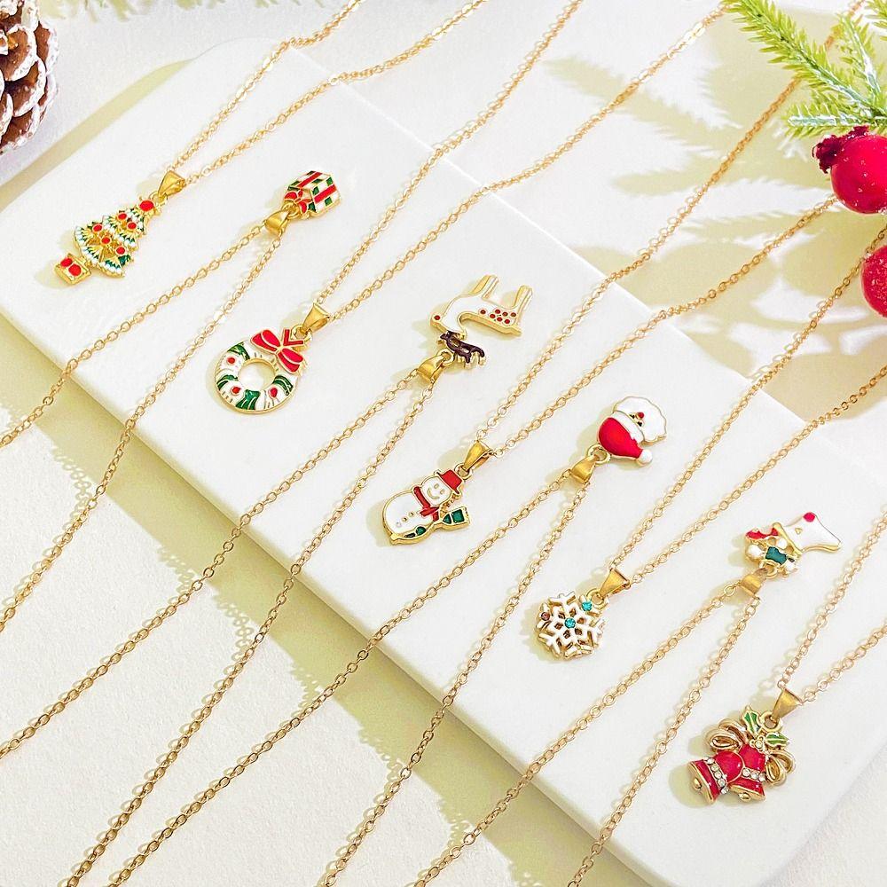 Elk Christmas  Jewelry Set Santa Xmas Dangle Earring Unique   Gift