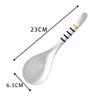 ZISIZ Ceramic Long-Handle Soup Spoon