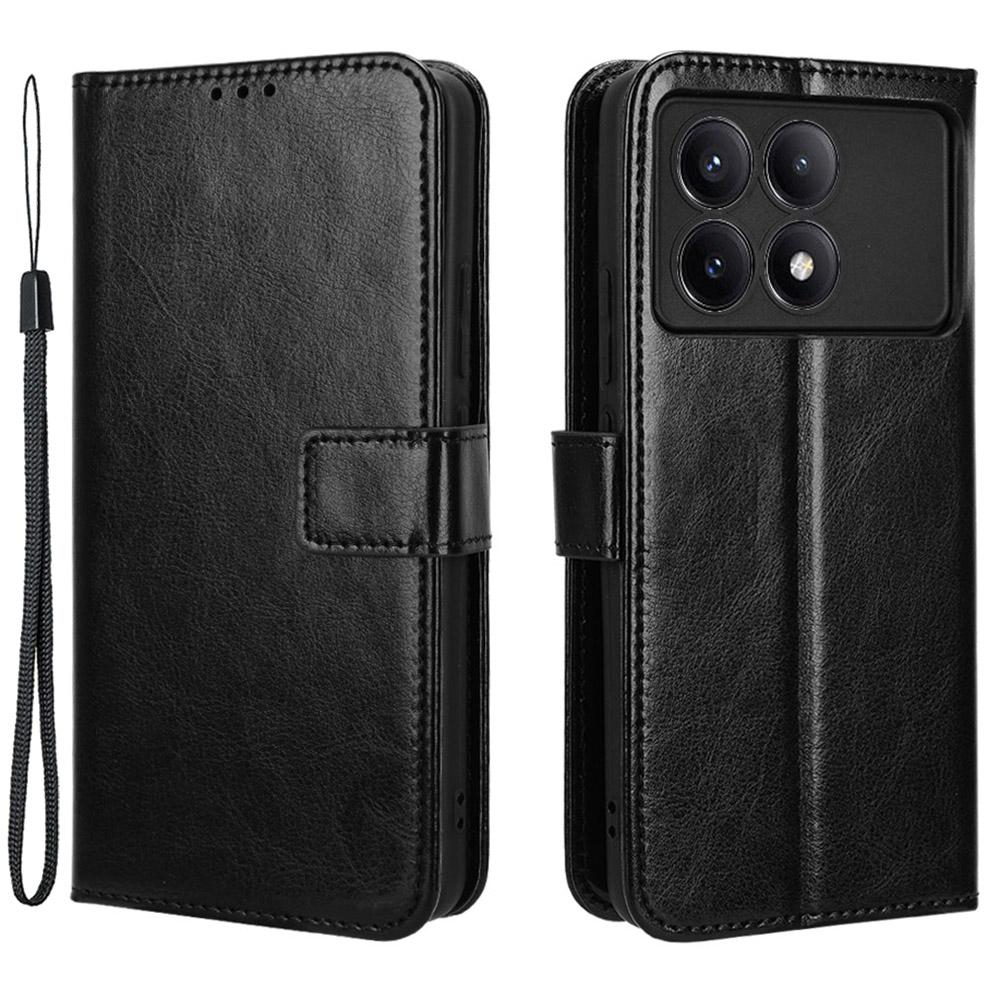 For Xiaomi Redmi K70E 5G/Poco X6 Pro 5G Wallet Case 3 Card Slots TPU Interior Protective Cover