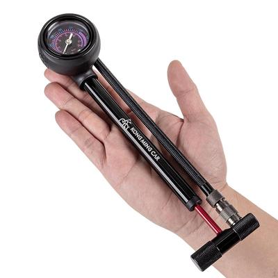 Bike Shock Pump with Pressure Gauge Metal Front Fork Practical Air Release
