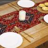 Runner da Tavola in Lino Stile Persiano Moderno Decorazione Tavola Casa Riutilizzabile Runner per Tavolo da Cucina Sala da Pranzo Stile Rustico Decorazione per Feste