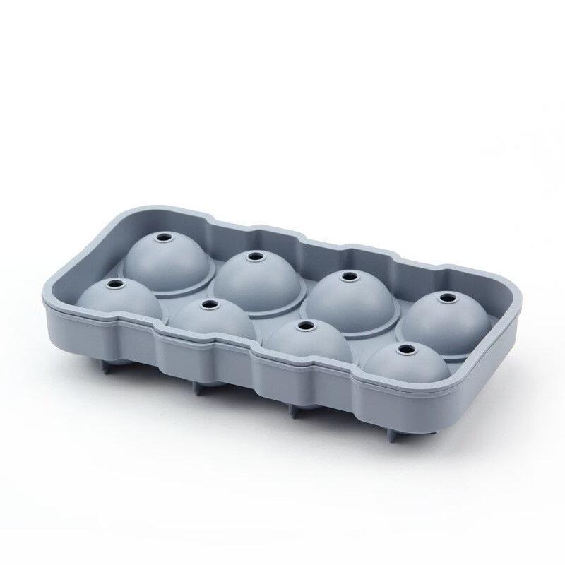 Wutuo 8-Loch Eiswürfel- und große Eiskugelform (2er-Pack)