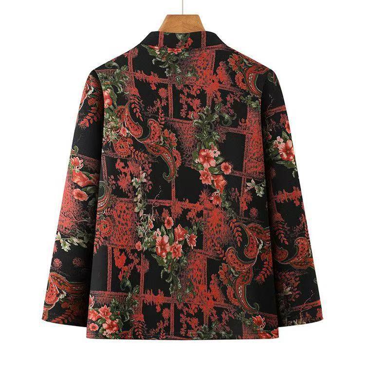 2025 Stylish Spring/Autumn Jacket for Middle-Aged and Elderly Women - Lapel Zipper Shirt Design