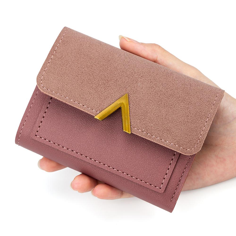 Korean Style Women's Short Wallet: Large Capacity Coin Purse & Card Holder