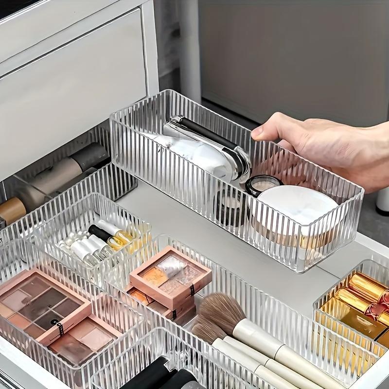 Akrylový Průhledný Multifunkční Organizér na Make-up Set Stolní Úložné Koše Organizéry do Zásuvek Krabice s Více Možnostmi Kombinace