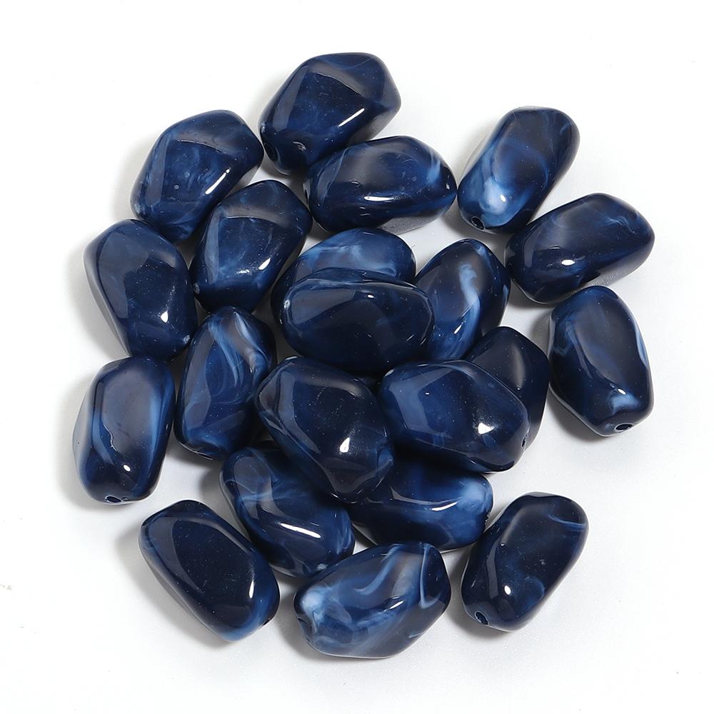 20pcs 21x12mm Irregular Acrylic Beads Double Color Cloud Loose Spacer Beads For Jewelry Making DIY Necklace Bracelet Accessories