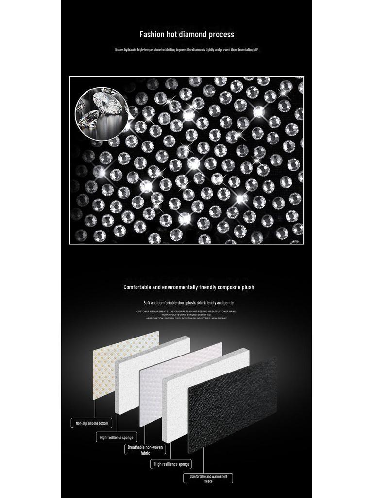 Set de perne auto pentru scaun auto Sparkling Diamond pentru femei - 4 anotimpuri, potrivire universală, design simplu, piesă individuală sau din trei piese