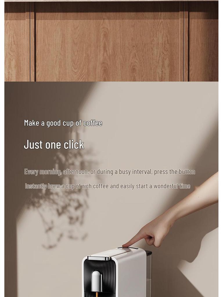 Fully Automatic Capsule Coffee Machine - One-Button Espresso Maker for Home, Hotel, or Office Use