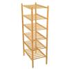 Shoe Rack Stackable Standing Shoe Shelf Storage Organizer for Entryway Hallway Closet Natural Color