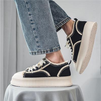 With Laces Sneakers Thick Platform Male Shoe Breathable Low Price Leisure High Quality Walking Adults Men's Casual Shoes