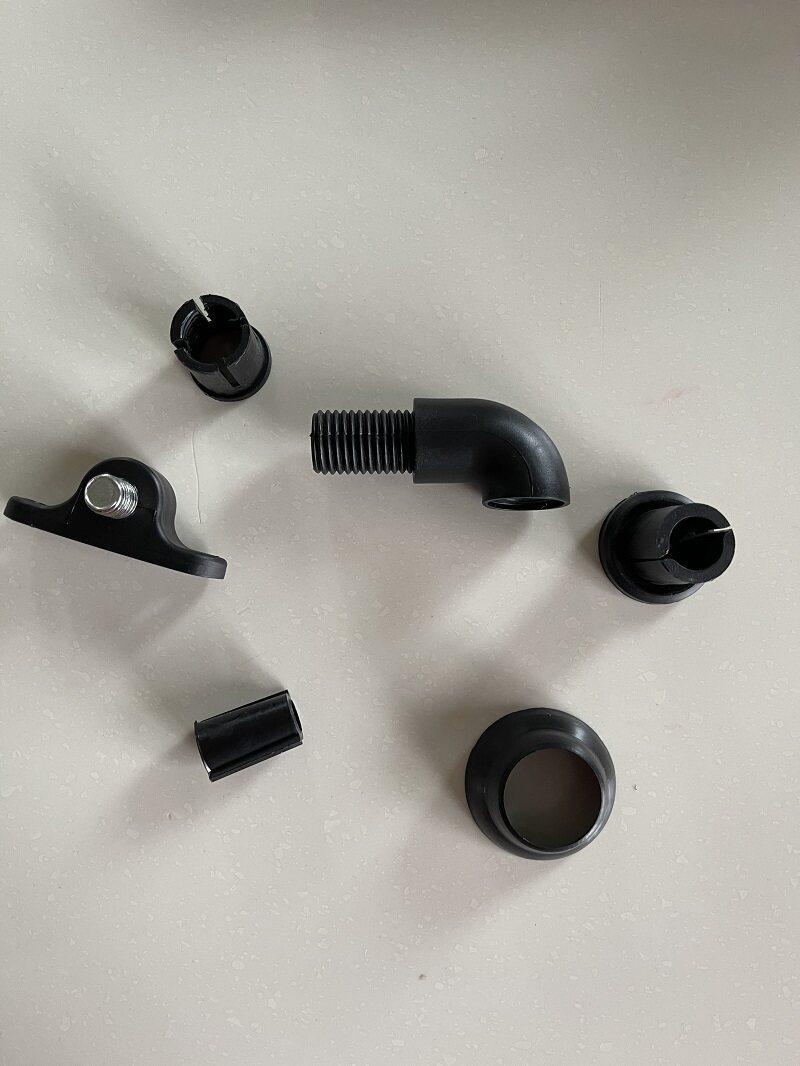 European Style Black Stair Handrail Accessories with 22mm Vertical Rods and Round Tube