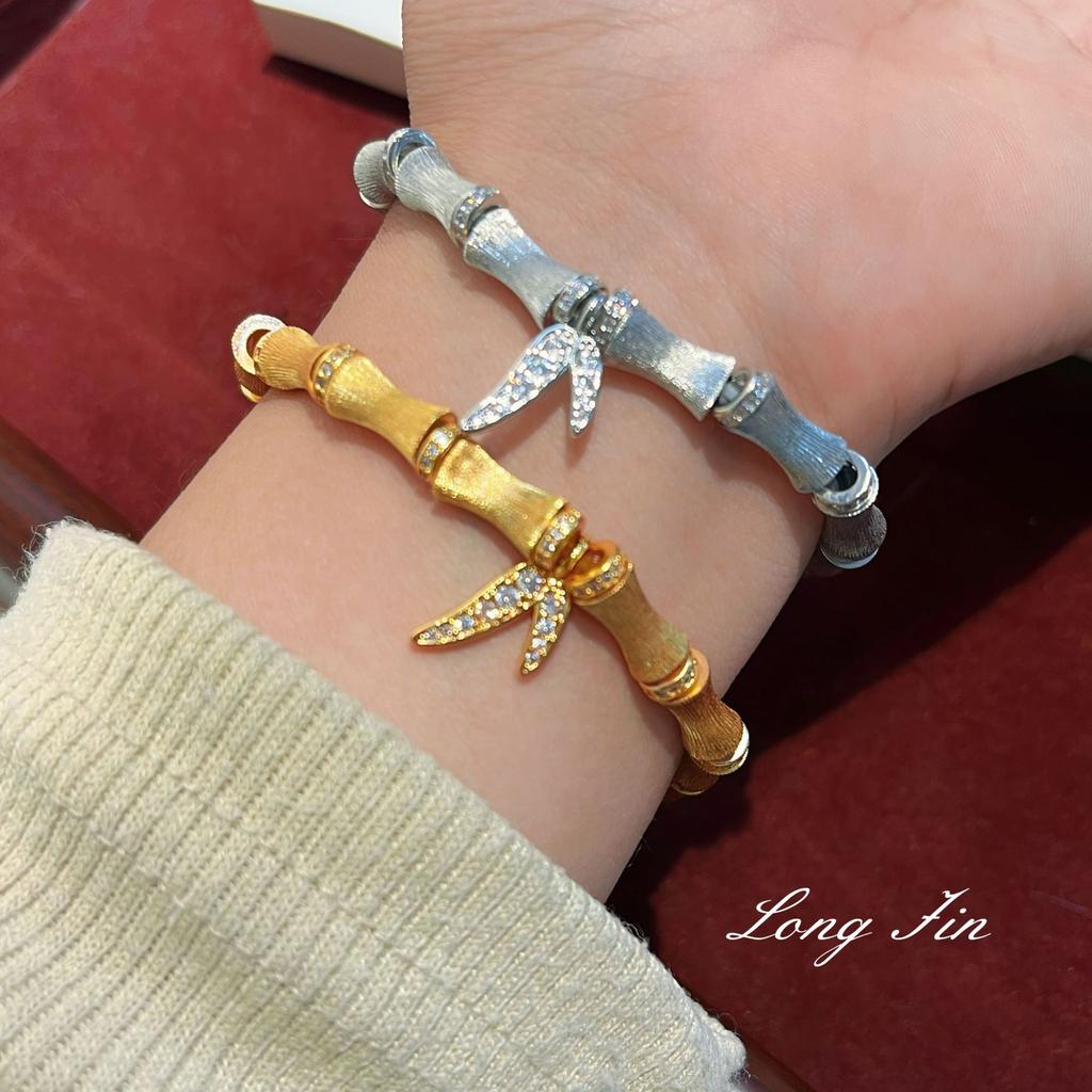 Metalworking Silk Joint High Bamboo Joint Bracelet, Bracelet, Elastic Rope, Light Luxury High-End Jewelry.