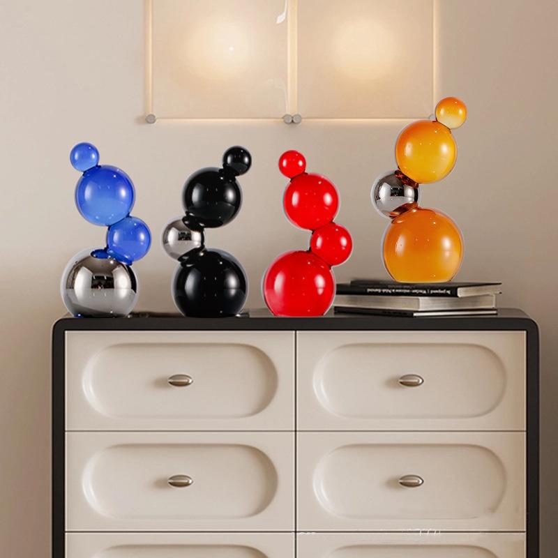 Geometric Colored Glass Spheres Spliced Crystal Ball Crystal Bubble Decorative Figurines Home Decoration Accessories