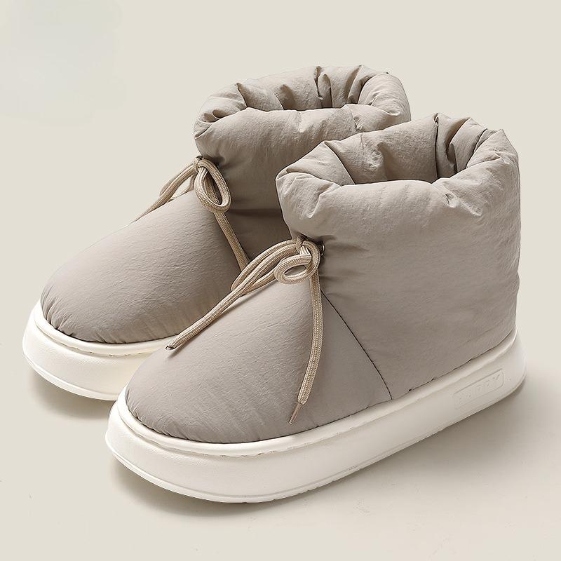 

Warm Down Winter Women Snow Boots Thick Furry Outdoor Lightweight Non-slip High-top Waterproof Platform Unisex Cold Proof Shoes 36-37