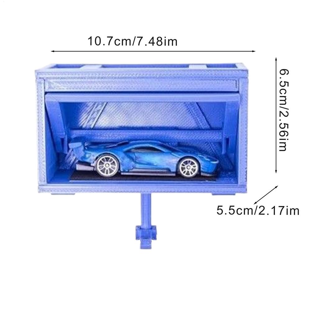 

Деревянный держатель для ключей настенный, в форме автомобильного гаража, вешалка для ключей, органайзер для ювелирных изделий, подставка-витрина с крышкой синий