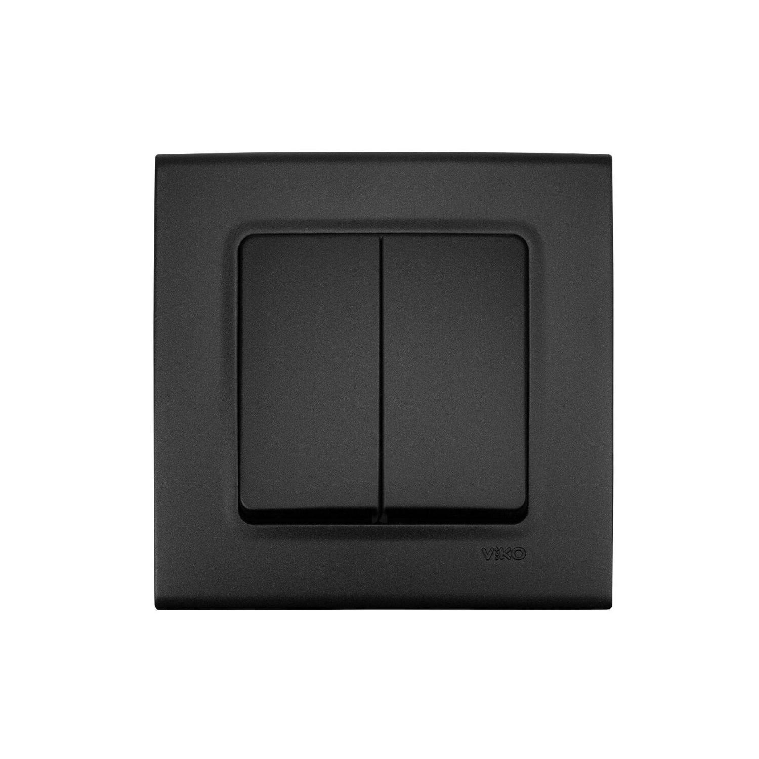

Подвійний вимикач Viko Linnera Night Black (комутатор) WithFrame - 90444002