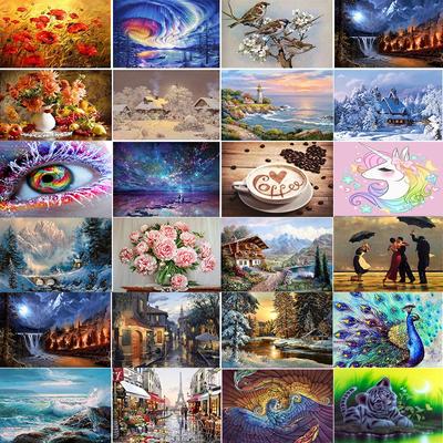 5D DIY Diamond Painting Scenery Series Full Round/Square Diamond Embroidery Animal Cross Stitch Rhinestones Pictures Mosaic Decoratio