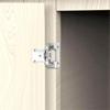 2 Pack Antique Steel Closing Cabinet Hinges 1/2Inch Overlays Half Hide Designs Portable for Kitchen Cabinet Door