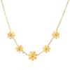 Waterresistant Stainless Steel Flower Pendant Chain With Elegant Style For Casual And Office