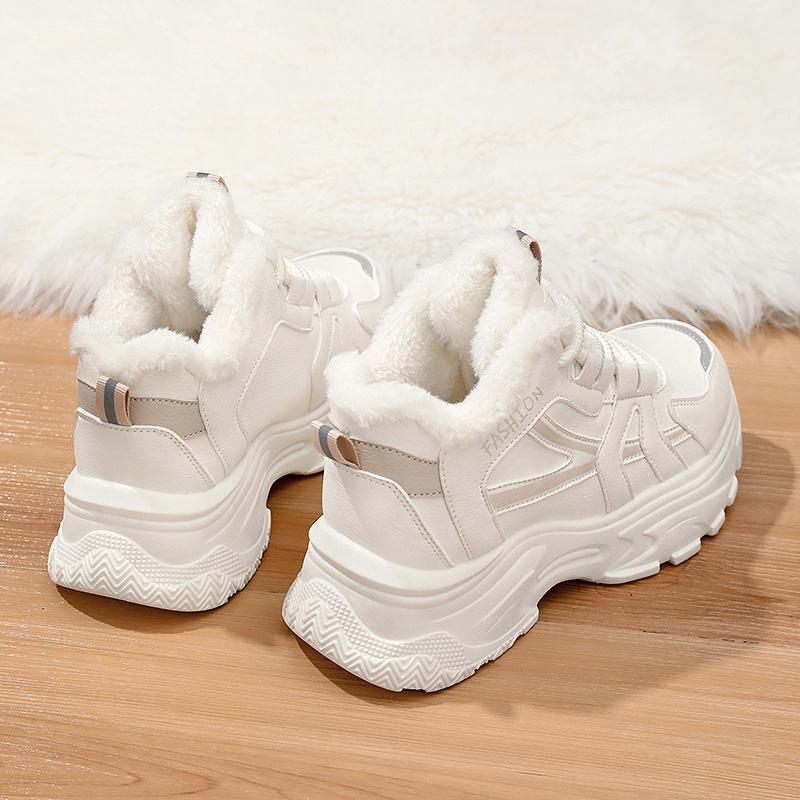 TUINANLE Šilti žieminiai sportbačiai moterims, kasdieniai sportiniai batai, riedlenčių treniruokliai, pliušinis komfortas, sniego batai