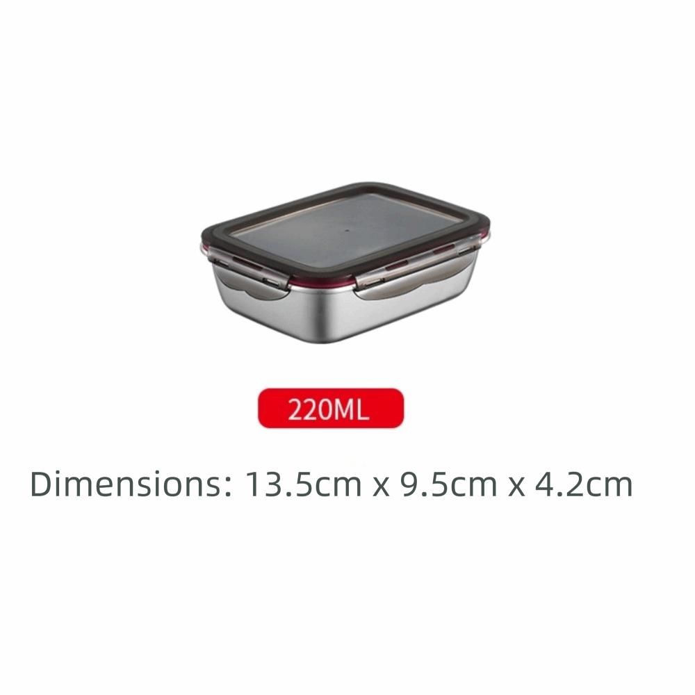

Fresh Keeping Food Storage Container with Lid Lunch Box Square Meal Prep Box Outdoor Camping Rectangle 220ml