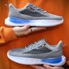 Flying woven breathable casual shoes 2025 autumn new men's sports shoes fashion Korean version trendy shoes, large size men's shoes