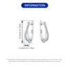 925 Silver Star Twisted Hoop Earrings For Women Fine Jewelry Versatile Birthday Party Gifts