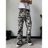 Men'S Denim, American Retro Washed Distressed Multi Pocket Workwear Jeans, Men'S And Women'S Loose Straight Leg Casual Pants, Trendy