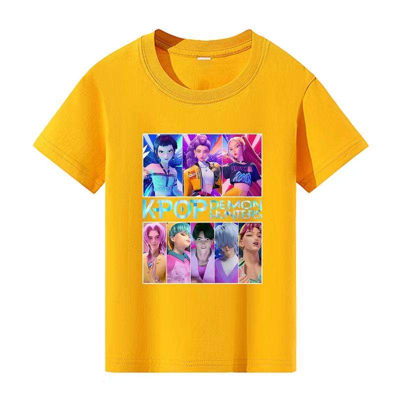 Kids Clothes KPop Demon Hunters Saja Boys Soft Boys Girls T Shirt Summer Fashion Cool Kids Tee Cosplay Costume