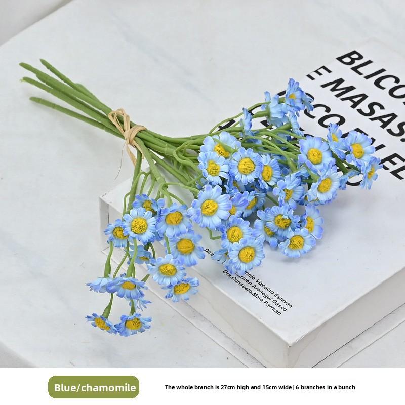 Realistic Chamomile Bouquets, Small Daisies, Artificial Flowers for Living Room and Dining Table Decoration
