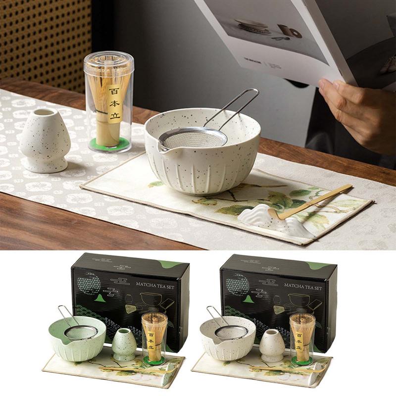 Japanese Matcha Set Traditional Matcha Set Japanese Matcha Tea Whisk Set Starter Kit Includes Sifter Scoop Whisk Holder Matcha